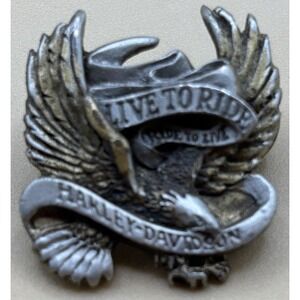 Harley-Davidson‎ Live to Ride Ride to Live Eagle Pin Vintage 1990's